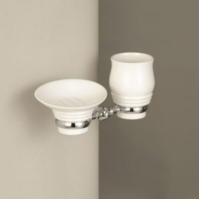 Edwards & Co Porcelain Soap Dish Tumbler & Holder