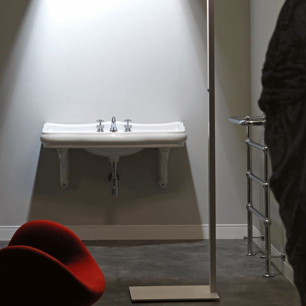 Retro 100cm Console Basin on Ceramic Brackets