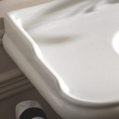 Retro 100cm Console Basin on Ceramic Brackets - Image 3