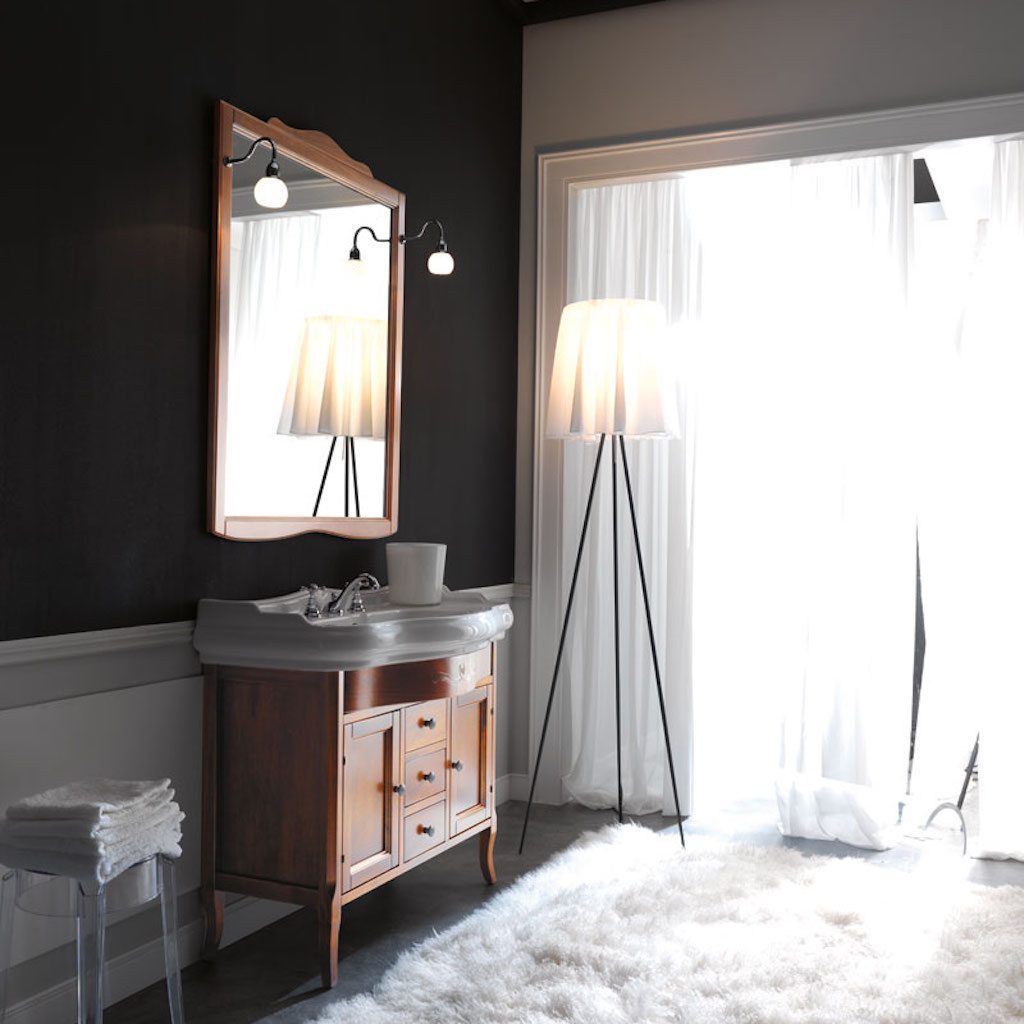 Retro 92cm Framed Mirror