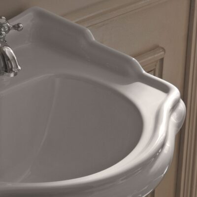Retro 55cm Basin on Pedestal - Image 3