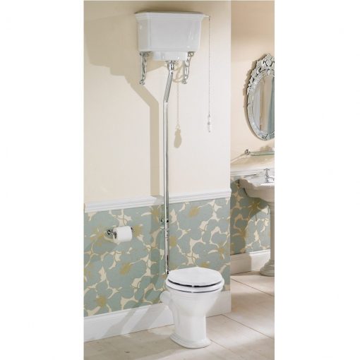 Traditional English high level toilet from Old Fashioned Bathrooms
