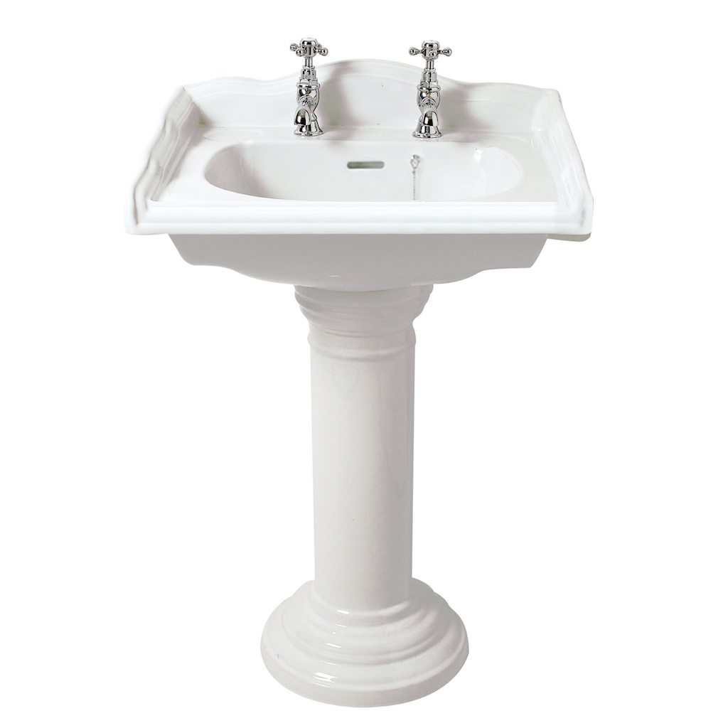 Home / Bathroom Suites / Traditional English Square Basin and Pedestal