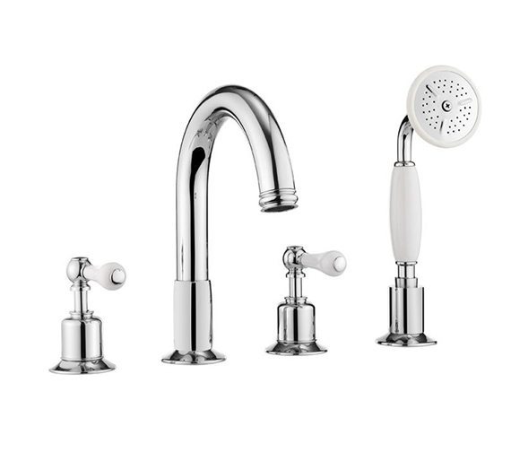 Belgravia Lever Bath 4 Hole Set with Kit Old Fashioned Bathrooms
