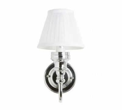 Burlington Ornate Base Light with Fine Pleated Shade in White