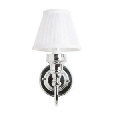Burlington Ornate Base Light with Fine Pleated Shade in White
