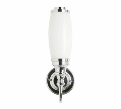 Burlington Ornate Base Light with Tube Frosted Glass Shade