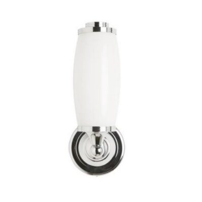 Burlington Round Base Light with Tube Frosted Glass Shade
