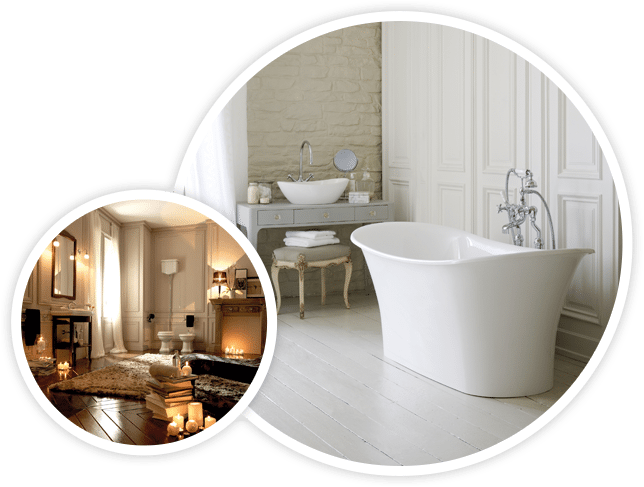 Freestanding tubs in bathrooms