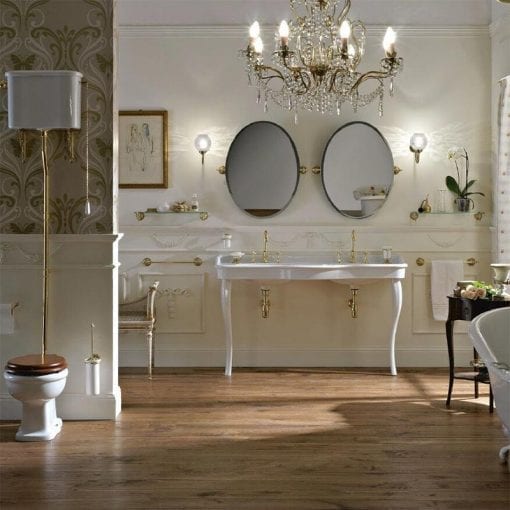 Palladio 150cm Double Console Basin on Ceramic Legs