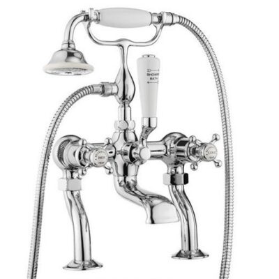 Belgravia Crosshead Bath Shower Mixer - Deck Mounted