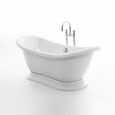 Melrose Roll Top Boat Bath with Plinth