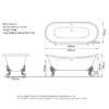 Cast Iron Orford Raised Double Ended Bath