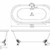 Hurlingham Dryden Cast Iron Bath 1700mm - Image 4