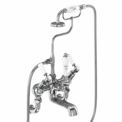 Burlington Kensington angled bath shower mixer - wall mounted