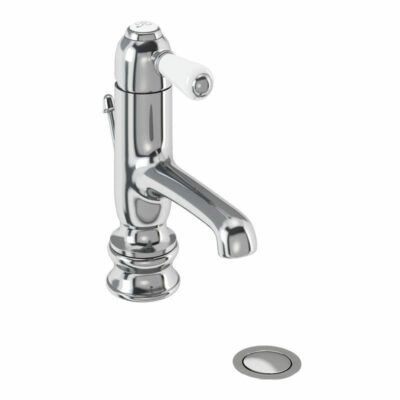 Burlington Chelsea Regent straight basin mono tap with pop up waste