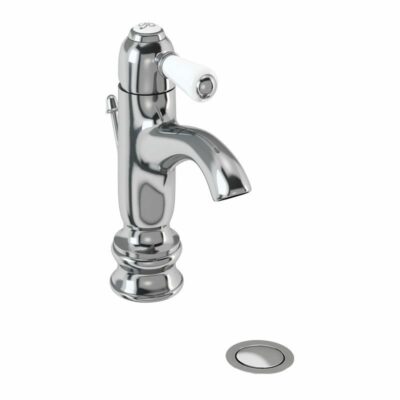 Burlington Chelsea Regent curved basin mono tap with pop up waste