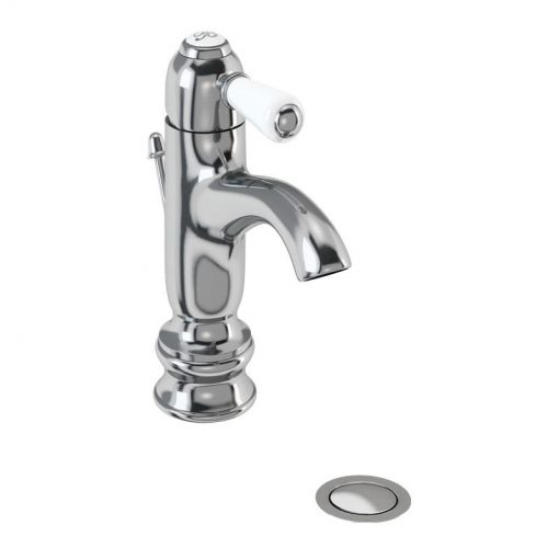 Burlington Chelsea Regent curved basin mono tap with pop up waste