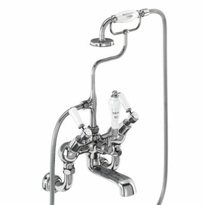 Burlington Kensington Regent angled bath shower mixer - wall mounted