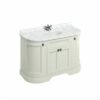 Burlington Freestanding 134 Curved Vanity Unit with Doors and Minerva Carrara Top - Image 5