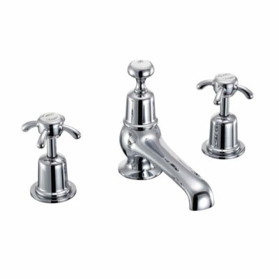 Burlington Anglesey 3 Tap Hole Thermostatic Mixer with Pop Up Waste