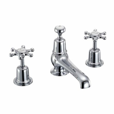 Burlington Birkenhead 3 tap hole mixer with pop up waste