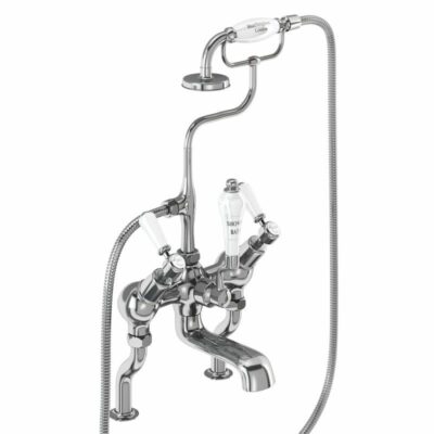 Burlington Kensington angled bath shower mixer - deck mounted