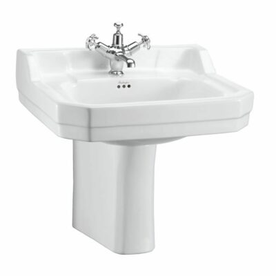Burlington Edwardian 56cm Basin with Semi Pedestal