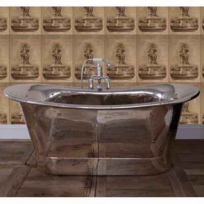 The Normandy Nickel Plated Interior & Exterior Bateau Bath