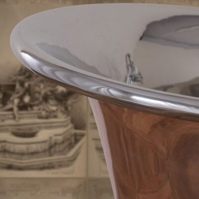 Copper Normandy Bateau Bath - Copper Exterior & Nickel Interior - Image 5