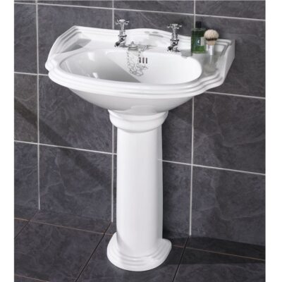 traditional St James Hampton Large Basin and Pedestal
