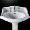 Old England Suffolk 59cm Basin & Pedestal - Image 4