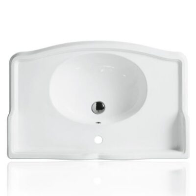 105cm Console Basin and 2 Ceramic Legs