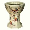 Ornate Floral Ivory Toilet Pan