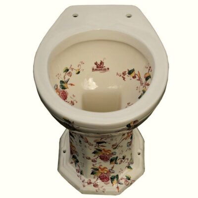 Ornate Floral Ivory Toilet Pan - Image 2