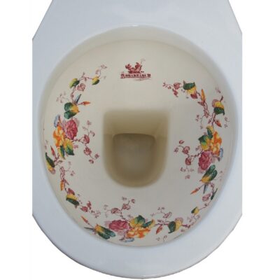 Ornate Floral Ivory High Level Toilet - Image 3