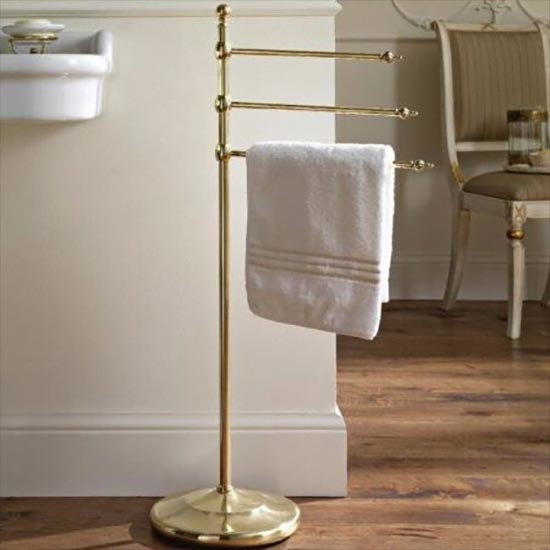 stand alone towel rack