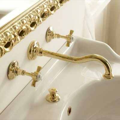 Antica Wall Mounted 3 Hole Basin Mixer