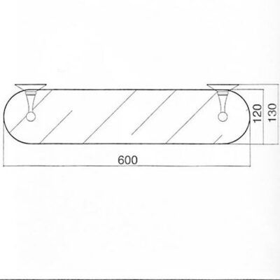 Wall Mounted Glass Shelf