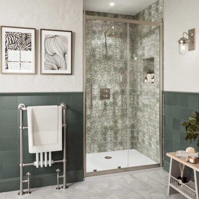 Burlington-classique-sliding-door-shower-enclosure-brushed-nickel