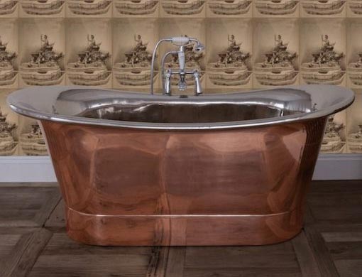 Copper Bateau bath 