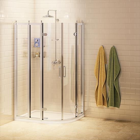 Burlington Traditional Offset Quadrant Shower Enclosure OFB