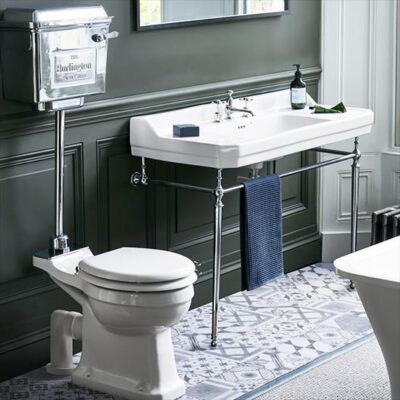 Burlington Medium Level with Chrome Aluminium cistern