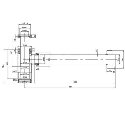 Burlington Flat bottom basin bottle trap