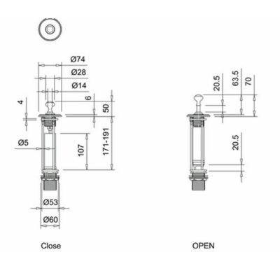 Burlington Classic Basin Invisible Overflow & Waste