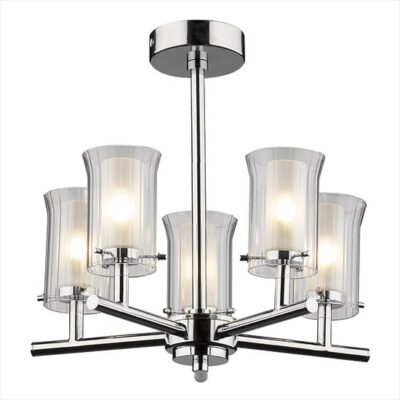 ELBA 5 Light Semi Flush Fitting