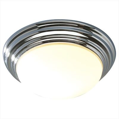 Barclay Flush Bathroom Ceiling Light Polished Chrome