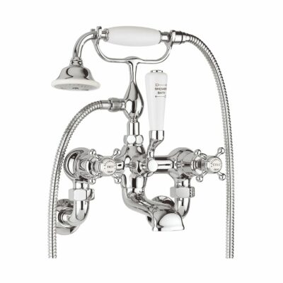 Belgravia Crosshead Bath Shower Mixer with Wall Unions
