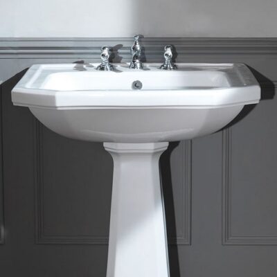 Empire Art Deco 700mm Basin with Pedestal - Image 2