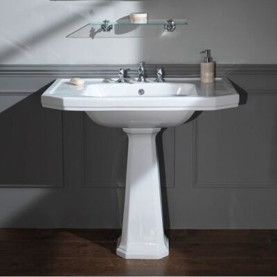 Empire Art Deco 920mm Console Basin with Pedestal